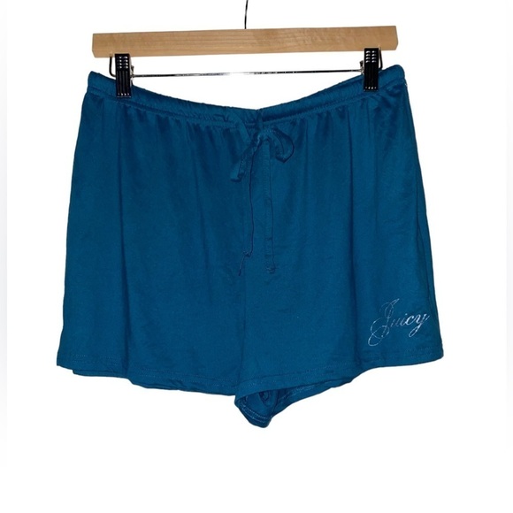 Juicy Couture Pajama Set Top & Short 2PC Set NEW Women L Logo Sleep Y2K Restful - Picture 7 of 15